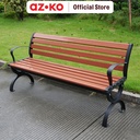 AZKO Soleil Victoria Kursi Taman 3 Dudukan Aluminium Cast Garden Bench Kursi Outdoor Serbaguna Furniture Rumah Tempat Duduk Halaman - Dengan Sandaran