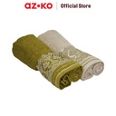 AZKO Forhom 7X137 cm Set 2 Pcs Handuk Mandi Bath Towel Handuk Dewasa Anduk Badan Perlengkapan Mandi - Biru/Hijau