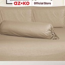 AZKO Sleeplite Set Seprai Microfiber Emboss Sprei Motif Embos Seprai Aesthetic Seprei Sheet Set Bed Sheet Aksesoris Tempat Tidur Set Sarung Bantal Sarung Guling - Cokelat, King