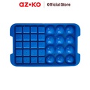 AZKO Kris Cetakan Es Batu Mix Cubes & Balls Dengan Wadah Ice Cube Tray Pencetak Es Food Grade 32 Slot Perlengkapan Masak - 18 cubes
