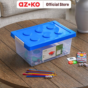 AZKO Stora 36.2X24.6X16.5 cm Kotak Penyimpanan Anak Brick Container Box Kotak Serbaguna Wadah Simpan Storage Box Boks Organizer - Kuning