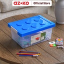 AZKO Stora 36.2X24.6X16.5 cm Kotak Penyimpanan Anak Brick Container Box Kotak Serbaguna Wadah Simpan Storage Box Boks Organizer - Kuning