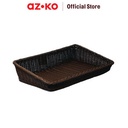 AZKO Stora Keranjang Parcel Plastik High Storage Basket Kotak Penyimpanan Serbaguna Bin Organizer Tempat Simpan Barang - Cokelat