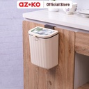 AZKO Stora 9 ltr Tempat Sampah Gantung Dengan Hook Hanging Trash Tong Sampah Wadah Pembuangan Alat Kebersihan Indoor Trash Bin - Krem