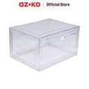 AZKO Stora Kotak Sepatu Side Open Shoe Box Storage Container Sepatu Wadah Penyimpanan Alas Kaki