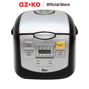 AZKO Kris 800 ml Rice Cooker Digital Drc-4Esl001 - Hitam Magic Jar Magic Com Penanak Nasi Alat Masak Beras Elektronik Dapur