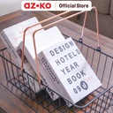 AZKO Stora 44X32X15 cm Keranjang Organizer Meja Dengan Dua Handle Desk Storage Basket Tempat Alat Tulis Minimalis Serbaguna Wadah Penyimpanan Multifungsi Organizer Meja