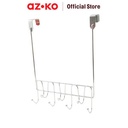 AZKO Stora 27.5X34.5X5 cm Gantungan Pintu 4 Kait Chrome - Silver Pengait Multifungsi Pintu Clothes Hook Tempat Gantung Pakaian Barang Serbaguna