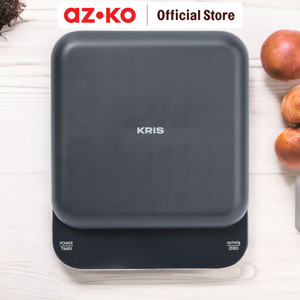 AZKO Kris Timbangan Dapur Rechargeable Mini - Hitam Kitchen Scale Alat Pengukur Berat Bahan Makanan Serbaguna Perlengkapan Dapur Peralatan Masak