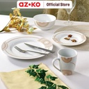 AZKO Delicia Set 16 Pcs Egypt Perlengkapan Makan Premium Dinner Set Plate Aesthetic Eating Utensils Peralatan Makan Set Piring Gelas Mangkok