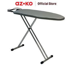 AZKO Stora 117X33X81 cm Meja Setrika Lipat - Abu-Abu Metalik Papan Setrikaan Alas Tempat Setrika Ironing Board Perlengkapan Rumah Tangga
