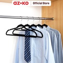 AZKO Stora Set 24 Pcs Hanger Plastik Velvet - Hitam Henger Gantungan Baju Serbaguna Suit Hook Perlengkapan Rumah Tangga