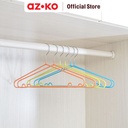 AZKO Stora 40 cm Set 6 Pcs Hanger Pvc Coating - Orang/Hijau Henger Gantungan Baju Serbaguna Shirt Hook Perlengkapan Rumah Tangga