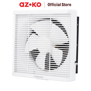 AZKO Krisbow 12 inci Exhaust Fan 1 Arah - Putih Kipas Hexos VentilasiFan VentilationPeralatan Elektronik