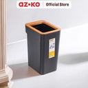 AZKO Krisbow Tempat Sampah Dengan Bambu Ring Tong Sampah Plastik Wadah Pembuangan Alat Kebersihan Indoor Trash Bin - Hitam, 7
