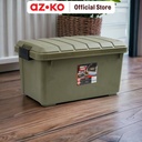 AZKO Iris 60X37X13.5 cm Kotak Penyimpanan Serbaguna - Hijau Kotak Plastik Multifungsi Wadah Simpan Storage Box Dengan Handle Boks Organizer