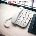 AZKO Krisbow Telepon Analog Big Button Telephone Telpon Rumah Alat Komunikasi Elektronik Tangga Hotel Restoran - Hitam