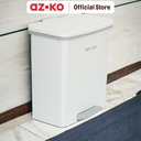 AZKO Dkw 1 ltr Tempat Sampah Pedal Soft Close Print Tong Sampah Pedal Wadah Pembuangan Alat Kebersihan Indoor Trash Bin - Abu-abu