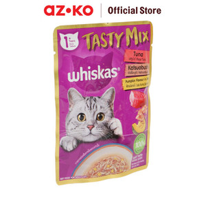 AZKO Whiskas 7 gr Makanan Kucing Basah Adult Tasty Mix Pakan Kucing Cat Food Kebutuhan Hewan Peliharaan - Salmon Spinach