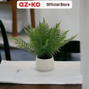 AZKO Arthome Tanaman Artifisial Dengan Pot C Tumbuhan Tanaman Buatan Dekorasi Plant Sintetis Pajangan Rumah Serbaguna Hiasan Properti Foto - Fern