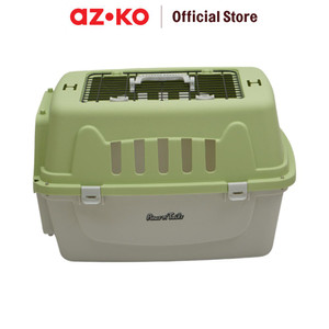 AZKO Paws N Tail Kandang Hewan Portable Double Door Dog Cat Carrier Pet Carrier Pet Cargo Kucing Anjing Perlengkapan Hewan Peliharaan - Ungu