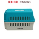AZKO Paws N Tail Kandang Hewan Portable Single Door Dog Cat Carrier Pet Carrier Pet Cargo Kucing Anjing Perlengkapan Hewan Peliharaan - Biru