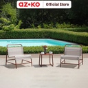 AZKO Soleil Set 3 Pcs Merlot Kursi & Meja Teras - Krem Balcony Table Chair Furniture Outdoor Serbaguna Furnitur Rumah Tempat Duduk Kursi Halaman