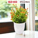 AZKO Arthome 22 cm Tanaman Artifisial Grass Star Dengan Pot - Oranye Tumbuhan Tanaman Buatan Dekorasi Plant Sintetis Pajangan Rumah Serbaguna Hiasan Properti Foto