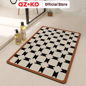 AZKO Forhom 60X40 cm Cruella Keset Kamar Mandi Diatomite Soft Bathmat Motif Kain Lap Kaki Toilet Bathroom Door Mat Alas Lantai