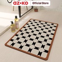 AZKO Forhom 60X40 cm Cruella Keset Kamar Mandi Diatomite Soft Bathmat Motif Kain Lap Kaki Toilet Bathroom Door Mat Alas Lantai