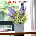 AZKO Arthome 20 cm Tanaman Artifisial Grass Lavender Dengan Pot - Ungu Lilac Tumbuhan Tanaman Buatan Dekorasi Plant Sintetis Pajangan Rumah Serbaguna Hiasan Properti Foto