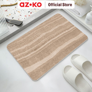 AZKO Forhom 60X39 cm Keset Kamar Mandi Diatomite Hard Printed Sandy Bathmat Motif Kain Lap Kaki Toilet Bathroom Door Mat Alas Lantai