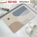 AZKO Forhom 60X39 cm Keset Kamar Mandi Diatomite Hard Printed Dune Bathmat Motif Kain Lap Kaki Toilet Bathroom Door Mat Alas Lantai
