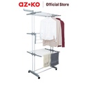 AZKO Stora 76X45X172 cm Jemuran Baju 3 Tingkat Tempat Jemur Baju Drying Rack Gantungan Laundry Perlengkapan Rumah Tangga