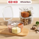 AZKO Kris Tempat Bumbu Dapur Multi Grid Spice Jar Tempat Penyimpanan Bumbu Perlengkapan Dapur Seasoning Jar