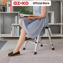 AZKO Fixsteps 42 cm Tangga Lipat Aluminium Stool 2 Step Multifunction Household Ladder Peralatan Rumah Tangga Tangga Buka Tutup Foldable Ladder