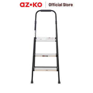 AZKO Fixsteps 1.1 mtr Tangga Lipat Aluminium Basic 3 Step - Hitam Multifunction Household Ladder Peralatan Rumah Tangga Tangga Buka Tutup Foldable Ladder