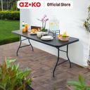 AZKO New Storm 182X76 cm Meja Taman Lipat - Hitam Foldable Garden Desk Picnic Table Meja Halaman Serbaguna Furniture Indoor Outdoor