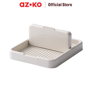 AZKO Stora Tempat Peralatan Masak Dengan Tutup Lipat Cooking Utensils Holder Tempat Simpan Spatula Sutil Serbaguna Lid Holder Perlengkapan Dapur