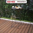 AZKO Soleil Preston Meja Bar Lipat Round - Cokelat Sandy Coffee Meja Luar Ruangan Garden Table Balcony Desk Furnitur Taman Outdoor Furniture