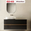 AZKO Fosa 70X50 cm Bevel Cermin Dinding 5 Mm Od-A083 Wall Mirror Cermin Kamar Mandi Kaca Tembok Furniture Indoor Rumah