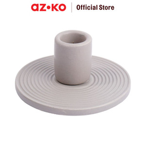 AZKO Arthome 11X11X5 cm Tempat Lilin - Abu-Abu Candle Holder Deco Wadah Lilin Dekoratif Pajangan Dekorasi Meja Aesthetic