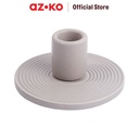 AZKO Arthome 11X11X5 cm Tempat Lilin - Abu-Abu Candle Holder Deco Wadah Lilin Dekoratif Pajangan Dekorasi Meja Aesthetic