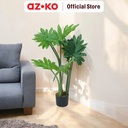 AZKO Arthome 80 cm Tanaman Artifisial Philodendron Dengan Pot Tumbuhan Tanaman Buatan Dekorasi Plant Sintetis Pajangan Rumah Serbaguna Hiasan Properti Foto