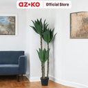 AZKO Arthome 150 cm Tanaman Artifisial Agave Tree Dengan Pot Tumbuhan Tanaman Buatan Dekorasi Plant Sintetis Pajangan Rumah Serbaguna Hiasan Properti Foto