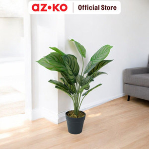 AZKO Arthome 60 cm Tanaman Artifisial Green Apple Leaves - Hijau Tumbuhan Tanaman Buatan Dekorasi Plant Sintetis Pajangan Rumah Serbaguna Hiasan Properti Foto