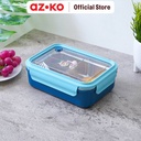 AZKO Kris 1.1 ltr Kotak Makan 3 Sekat Lunch Box Food Grade Food Box Dengan Clip Kotak Bekal Makan Wadah Makanan - Pink