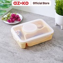 AZKO Kris Kotak Makan Dengan Soup Pot Lunch Box Food Grade Food Box Dengan Clip Kotak Bekal Makan Bpa Free Wadah Makanan - Hijau