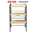 AZKO Masterspace Rak Penyimpanan Lipat Motif Kayu Organizer Serbaguna Tempat Simpan Barang Multifungsi Rak Storage Perlengkapan Rumah Tangga - Cokelat Muda