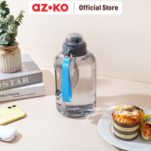 AZKO Kris Handy Botol Minum Water Drinking Bottle Botol Air Bpa Free Wadah Minuman Perlengkapan Minum Drinkware - Biru/Abu-abu